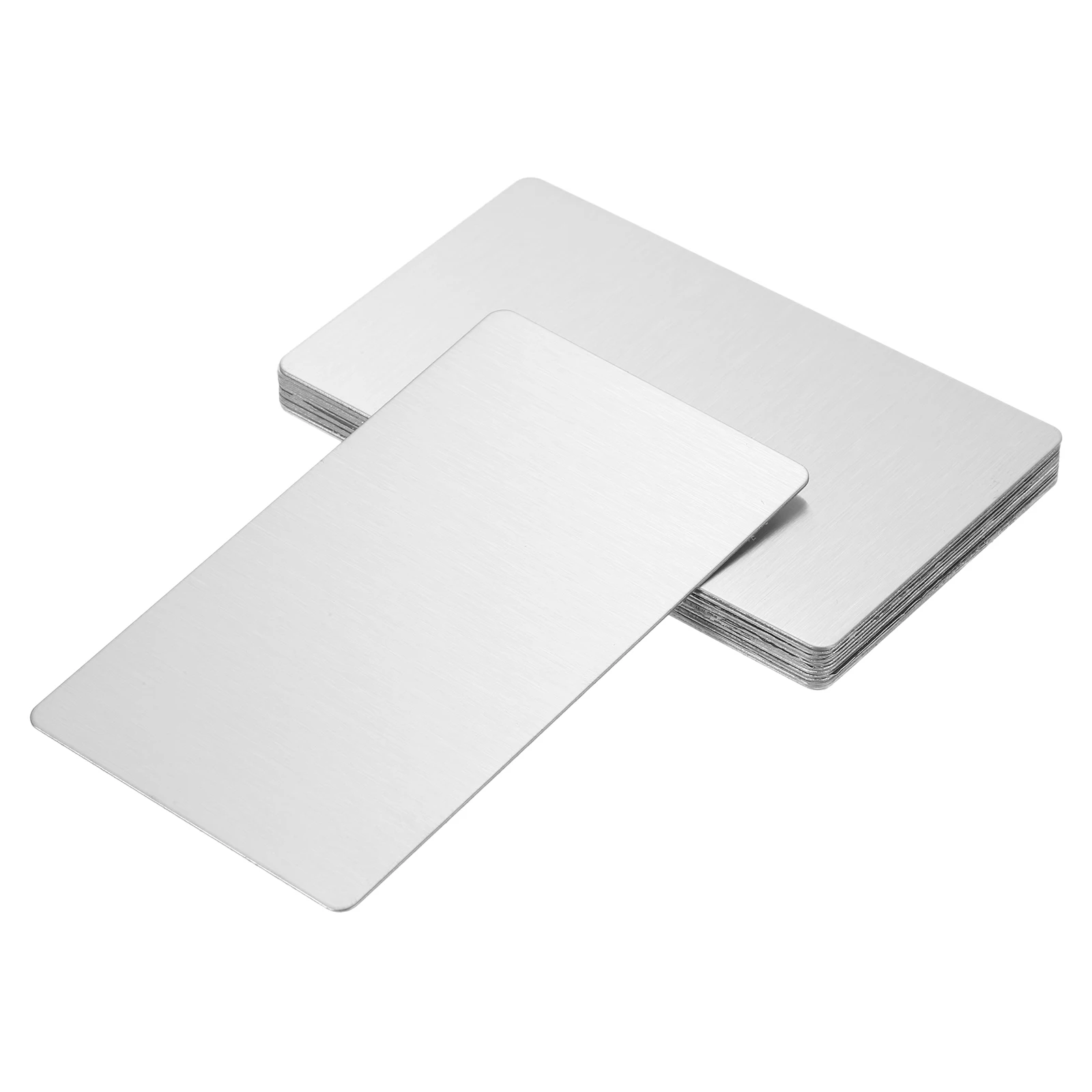 

10/12/20pcs Blank Metal Business Cards 85 x 50 x 0.5mm Stainless Steel Sheet Name Card for Laser Engraving DIY Cards Silver