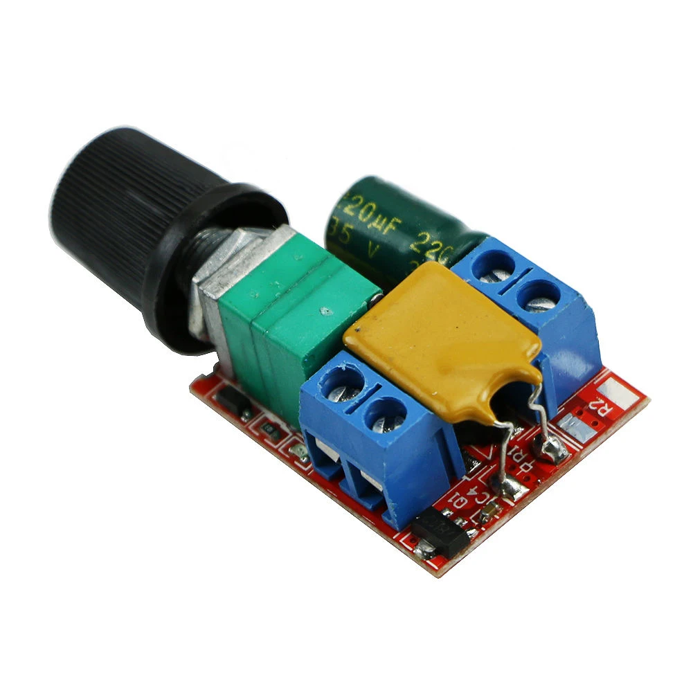 DC Motor PWM Speed Controller 3V 6V 12V 24V 35V Speed Control Switch Mini LED Dimmer Potentiometer 5A 90W