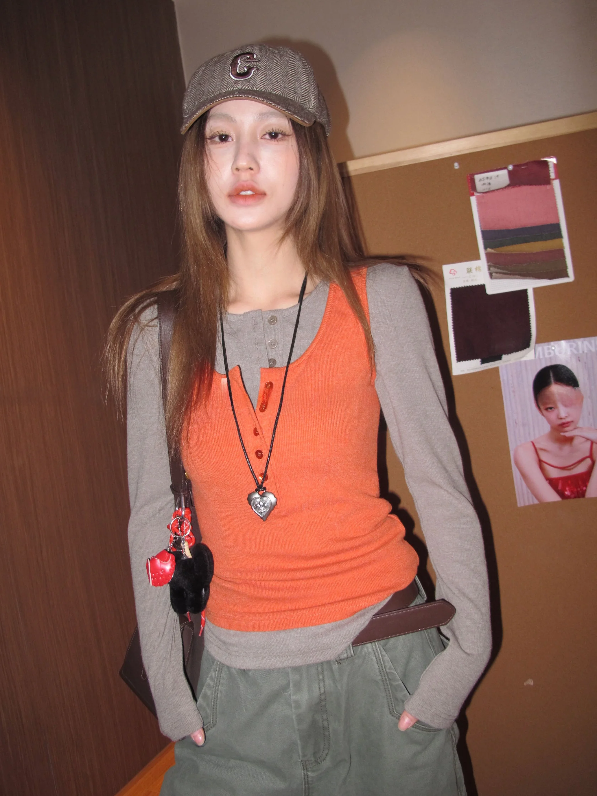 

Женский вязаный топ с длинными рукавами и зигзагообразным цветным узором, двойная структура, из мягкой смесовой ткани, весна 2026