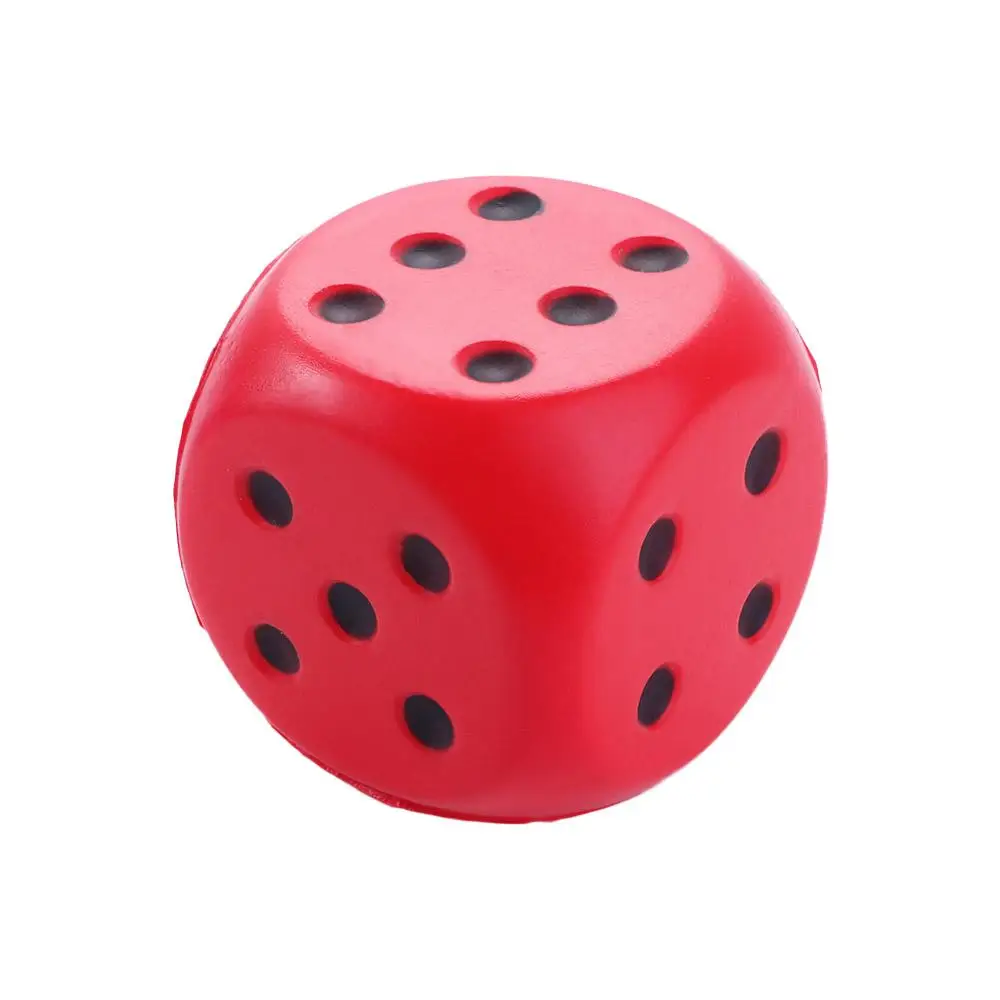 Cognitive Elastic Toys Solid Color Length 6cm Squeeze Finger Training Sponge Dice Anti Stress Pressure Relief Point Dice