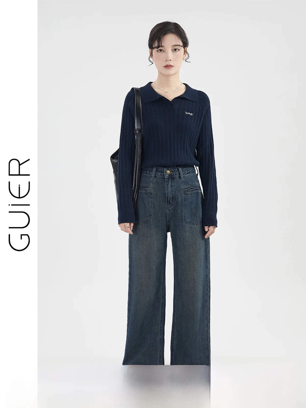 

Guer Джинсовые джинсы для похудения с высокой талией. Женские повседневные широкие брюки. Супермягкий сатин. Экономия O pe Legs Faionable All Seasons.