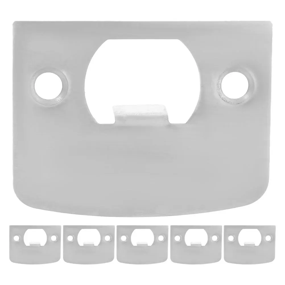 

6pcs Lock Latch Strike Plate Steel Door Reinforcement Adjustable Fit For Deadbolt Security Universal Door Lock Replacement Parts