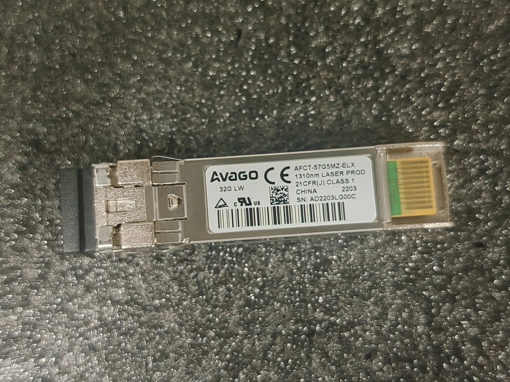AVAGO 32G SFP LW Transceiver AFCT-57G5MZ-ELX EMULEX Single Mode 32GB 10KM 1310NM SFP Fiber Optical Module