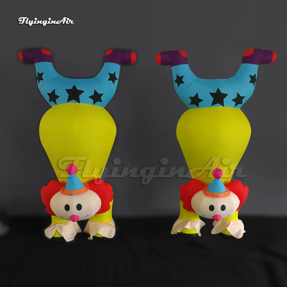 

Funny Parade Performance Walking Inflatable Handstand Clown Girl Adult Wearable Blow Up Cartoon Figure Suit For Event