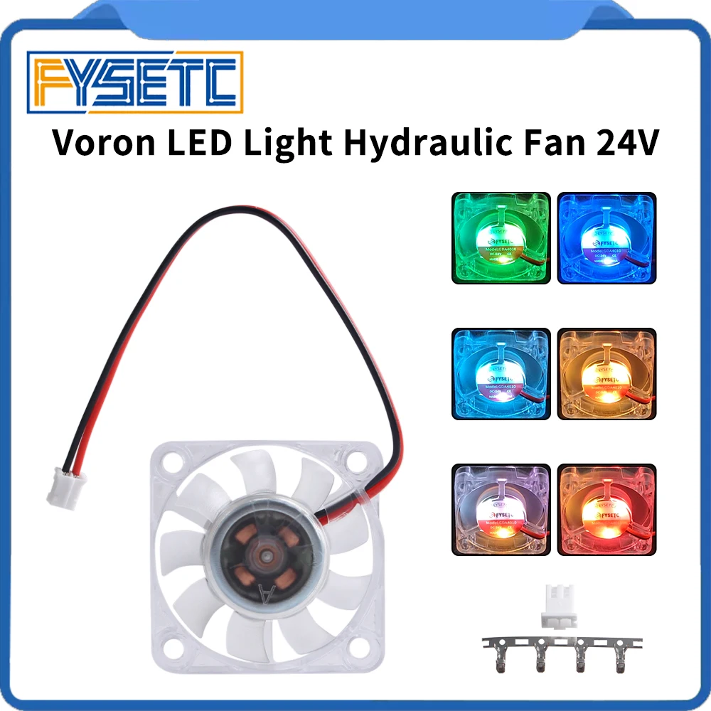 FYSETC Voron 4010 Hydraulic 24V LED Lighted Fan Rapid cooling Fan High Quality 3D Printer Parts for Voron 2.4 R2 3D Printer