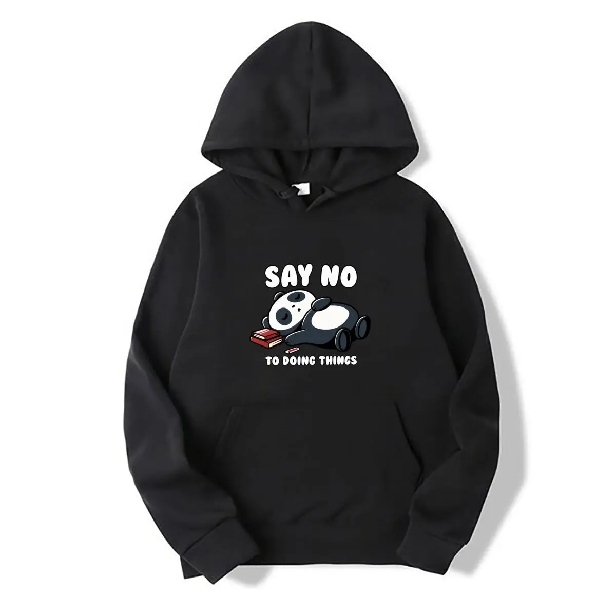 Say No To Doing Things Sleepy Panda Books Autumn and winter hooded sweatshirts