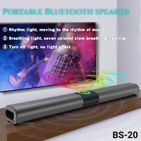 TV Speaker Soundbar Home Theatre System Sound Bar 20W High-power Double Horns Stereo Sound Wireless Bluetooth Portable Speakers