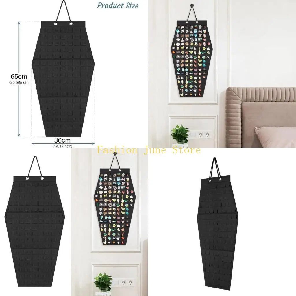 

N5KA High Quality Fabric Badge Pouches Pin Display Holder for Distinctive Wall Art