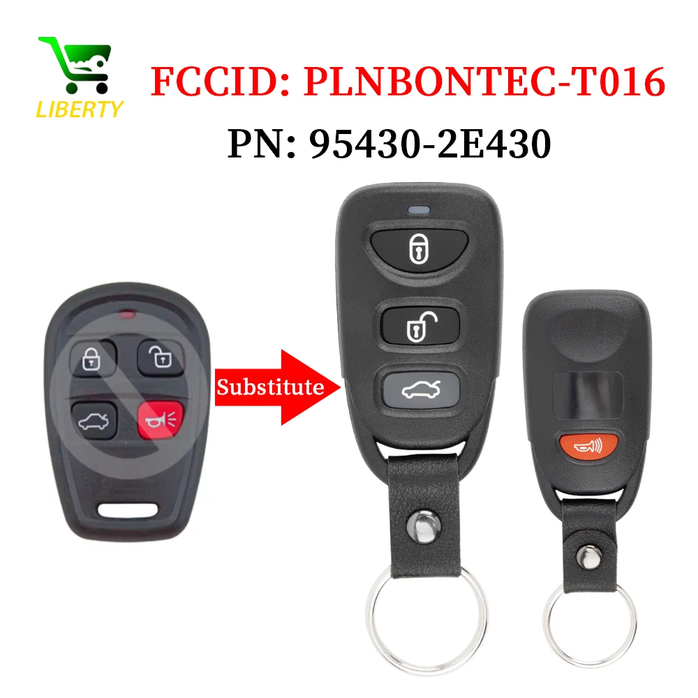 

Liberty 4 Buttons 315MHz for Kia Sorento 2004 2005 2006 Auto Upgraded Remote Key Fob PLNBONTEC-T016 95430-2E430
