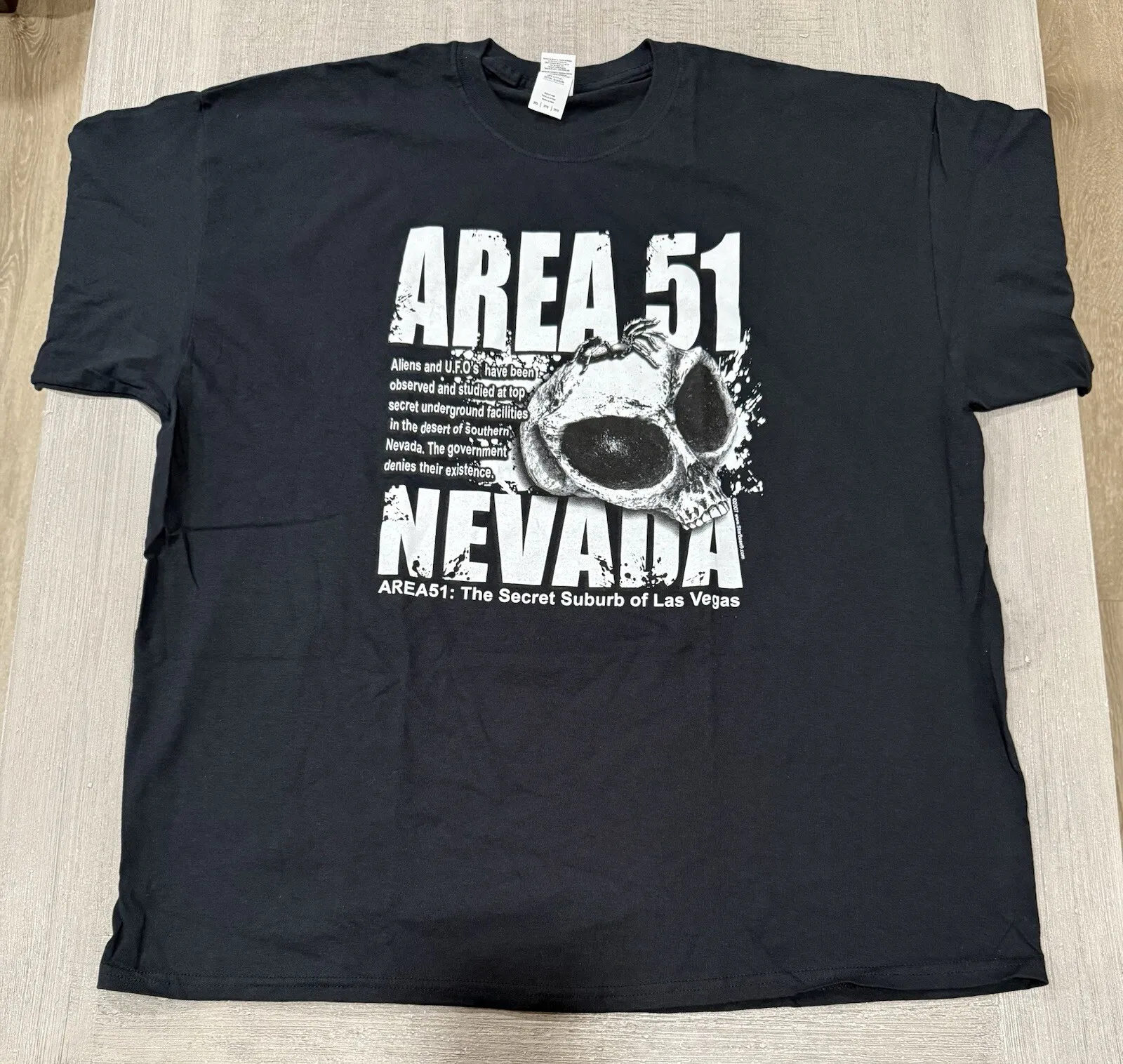 StarBase9 “AREA 51” UFO UAP ALIEN LAS VEGAS NEVADA BLACK T-SHIRT - SIZE XXL
