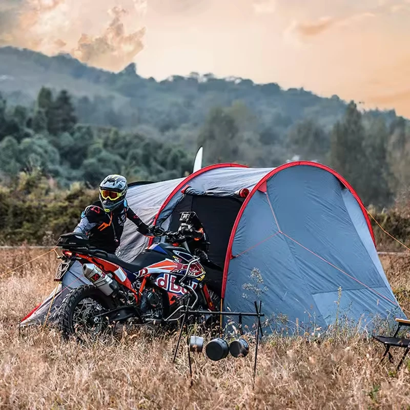 Double-Layer Outdoor Bike Cover Waterproof Motorcycle Storage Shelter for Camping and Hiking Sports Design