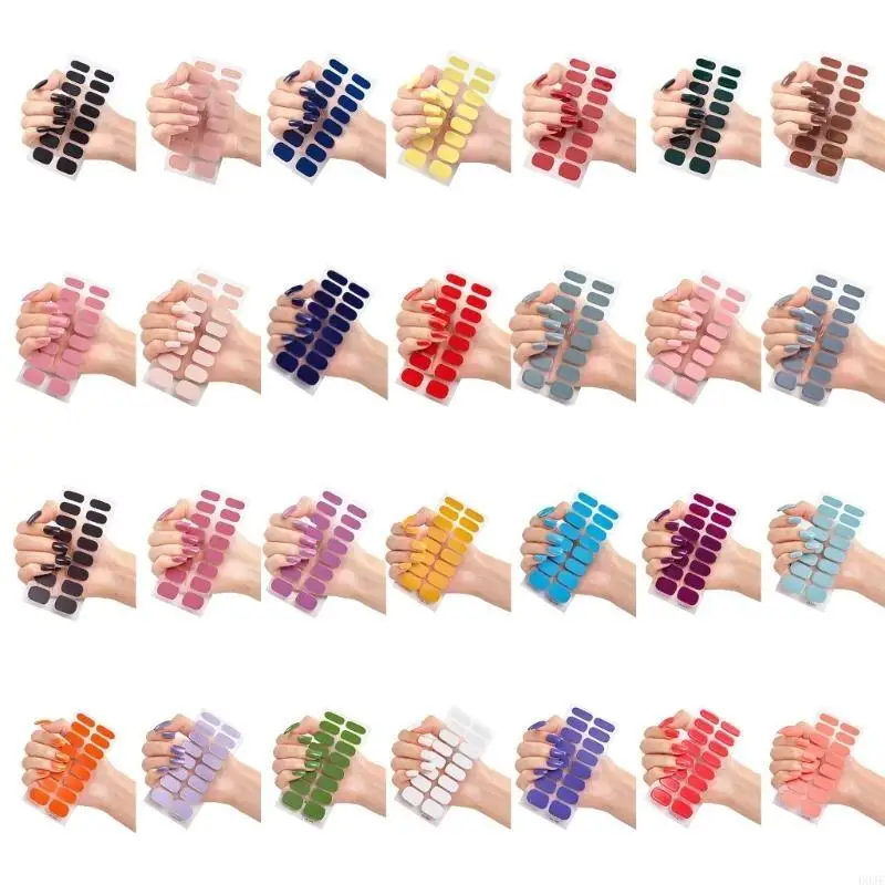 

16 Strips Full Cover Stickers Polishing Wraps Adhesive Art Decors