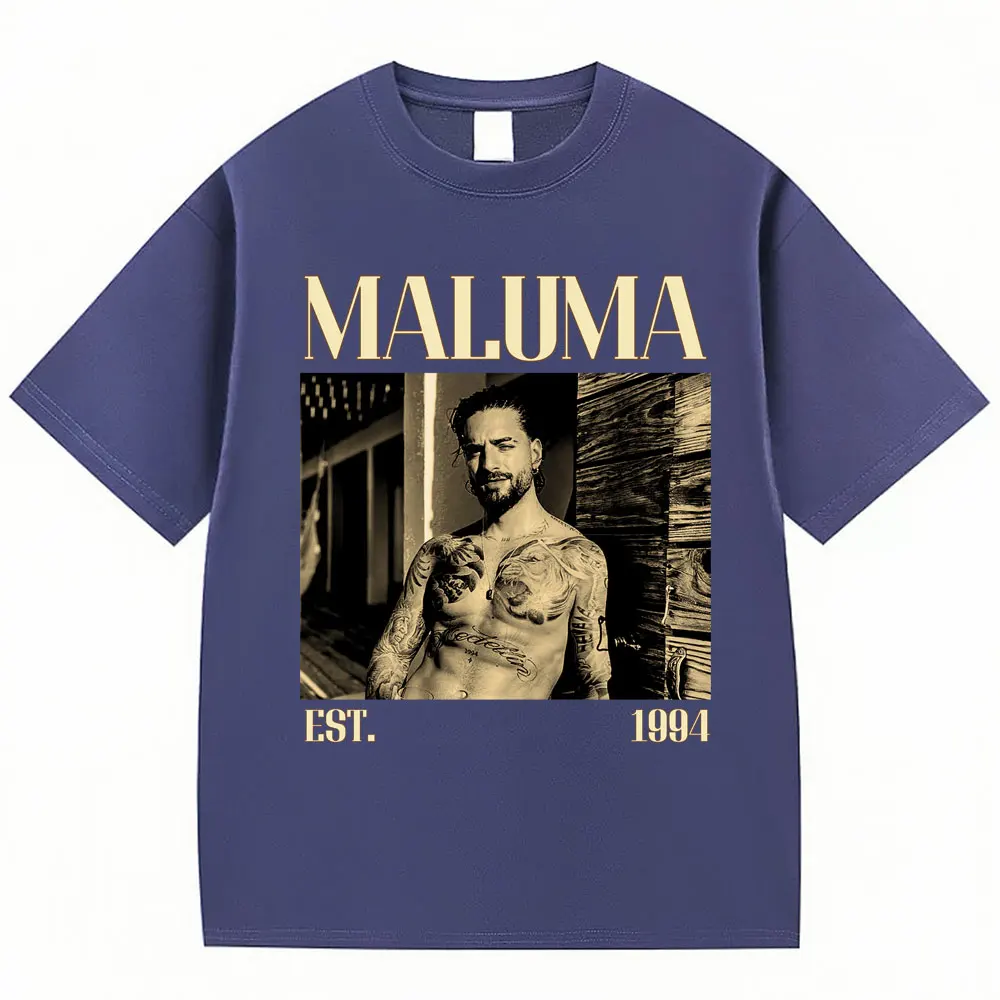 Rapper MALUMA Graphic T Shirts Men\'s Hip Hop Vintage Style Short Sleeve Fashion Gothic Oversized Cotton T-shirt Streetwear Male