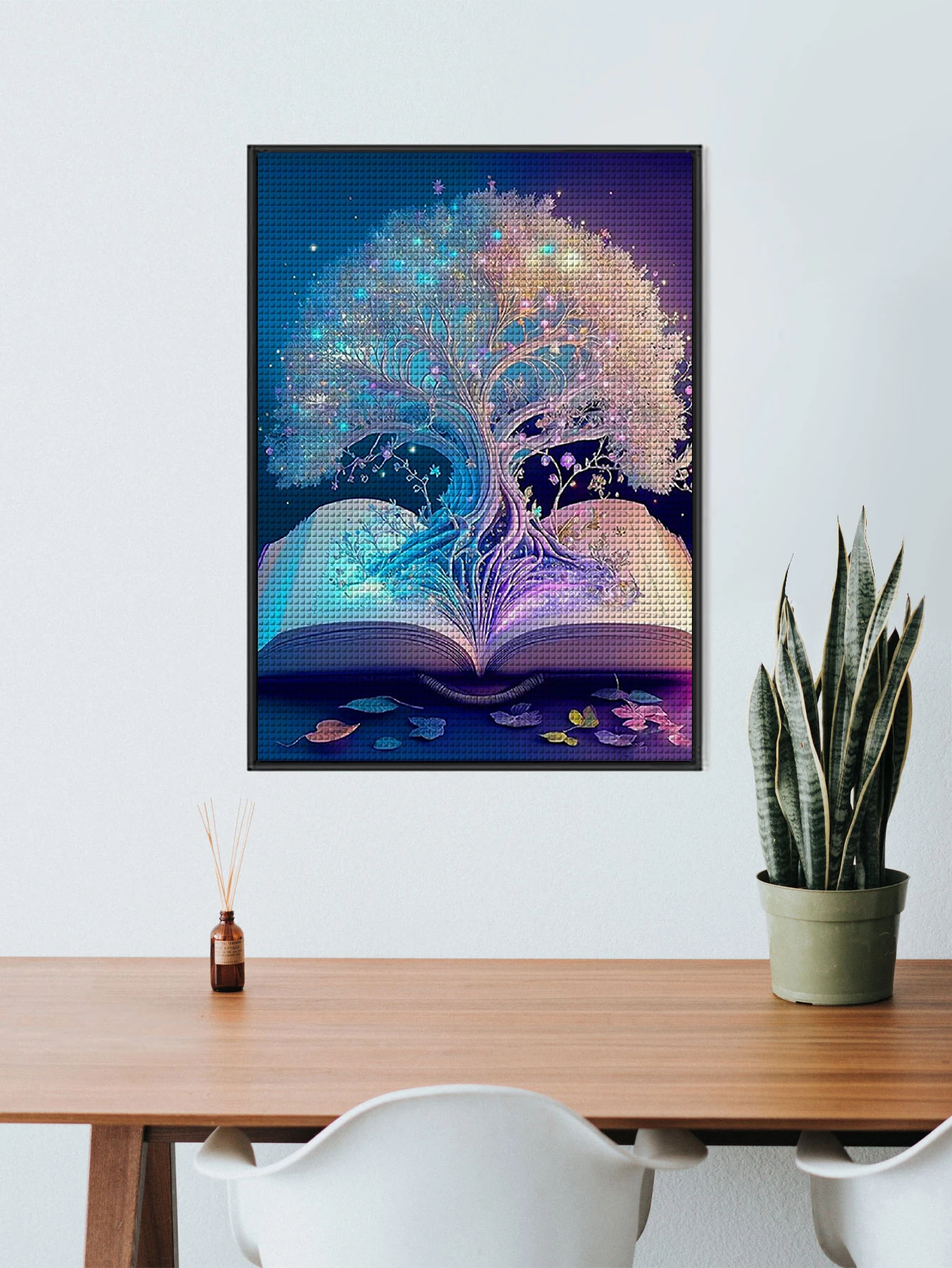 LCOZX Landscape colorful trees and moon personality dreamlike modern 5D DIY full diamond decorative painting