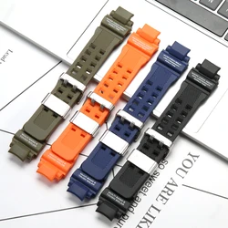 Silicone Watchband For Casio G-SHOCK GA1000 GA1100 GW-4000 G-1400 Strap Waterproof Bracelet Watch Accessories