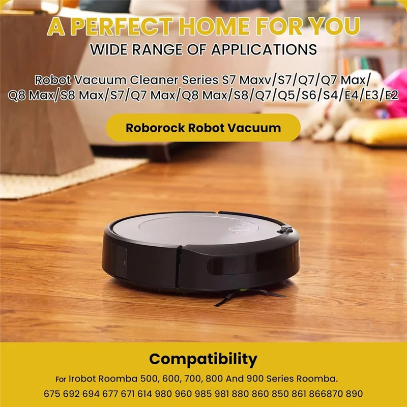 

A63X-4 Pcs Side Brushes Replacement For Roborock S8 Pro Ultra, S7 Max Ultra, Qrevo, Qrevo Slim Series Parts