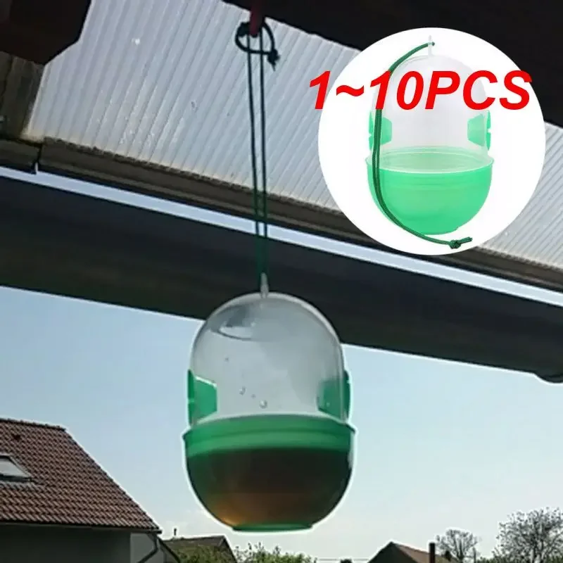 

1 ~ 10 шт. подвесной пластиковый азиатский ловушка шерна, ловушка для ос, ловушка для мух, защита от пчел, убийство комаров, желтый совок, борьба с вредителями для