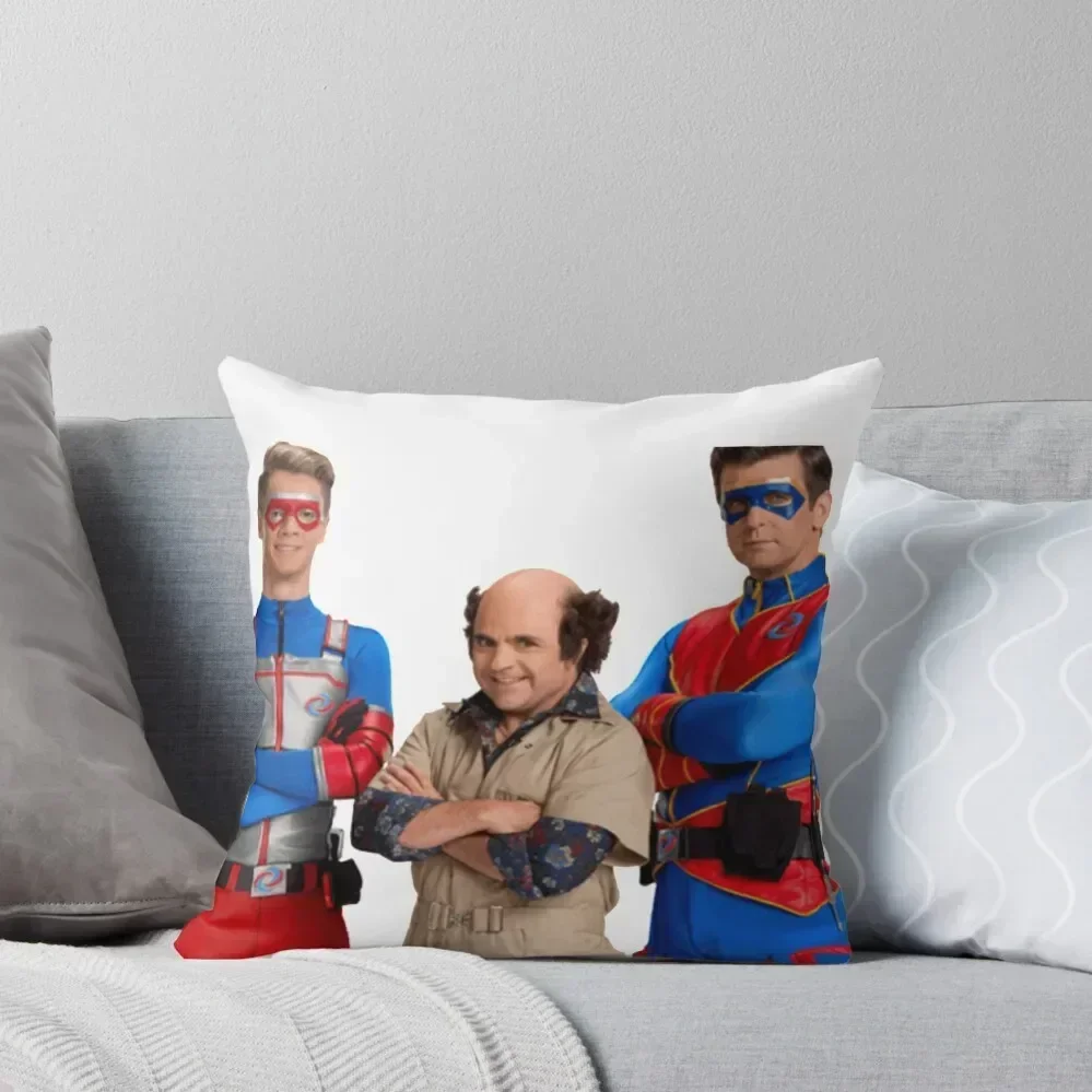 

Kid Danger, Captain Man and Schwoz Throw Pillow anime girl Cushion Covers For Living Room Pillows Aesthetic pillow