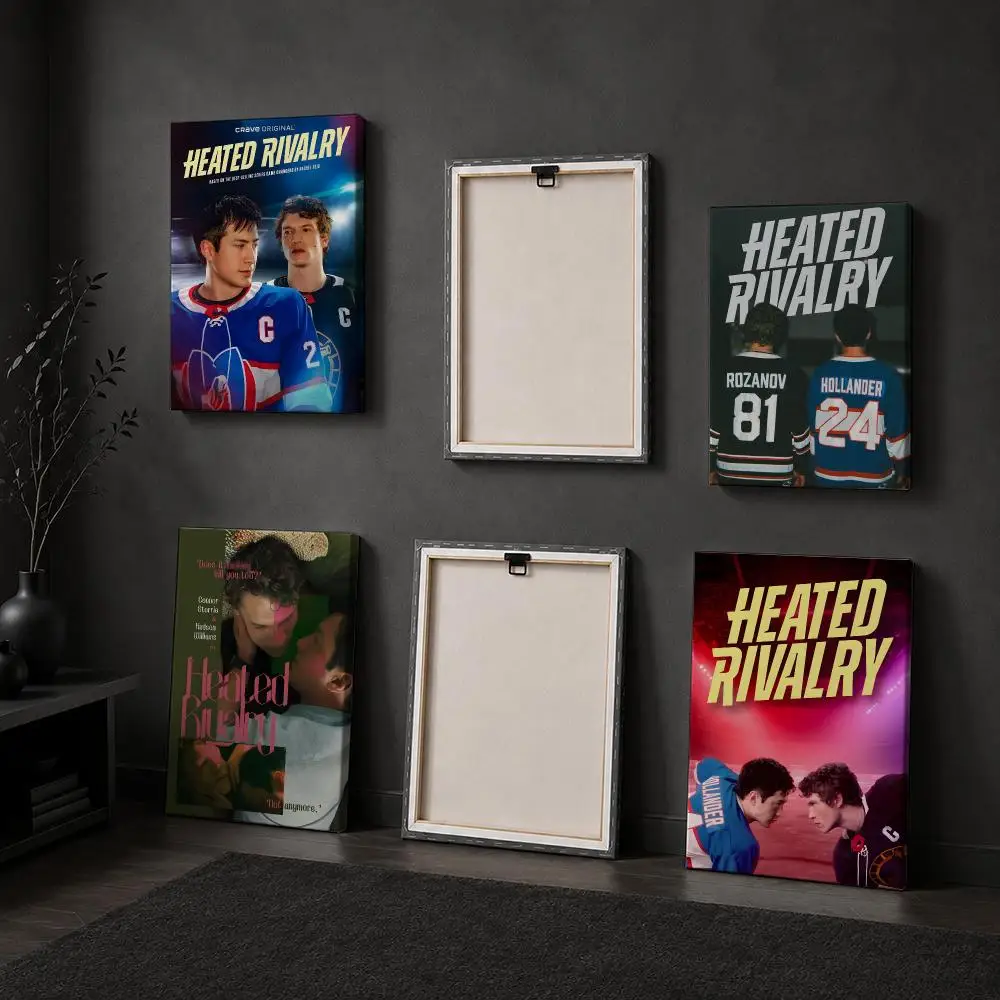 Canadian TV H-Heated R-Rivalry Framed Wall Painting Wood Framed Canvas Poster HD Wall Art Bedroom Hallway Bar Office Home Decor