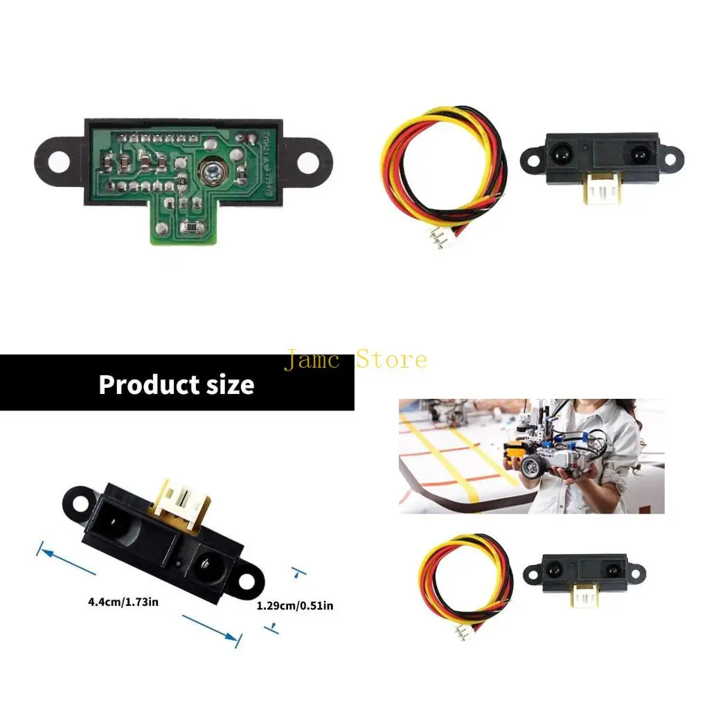 

LX0B GP2Y0A21YK0F Advanced Distance Sensoring 10-80CM Distance Measuring Sensoring Unit