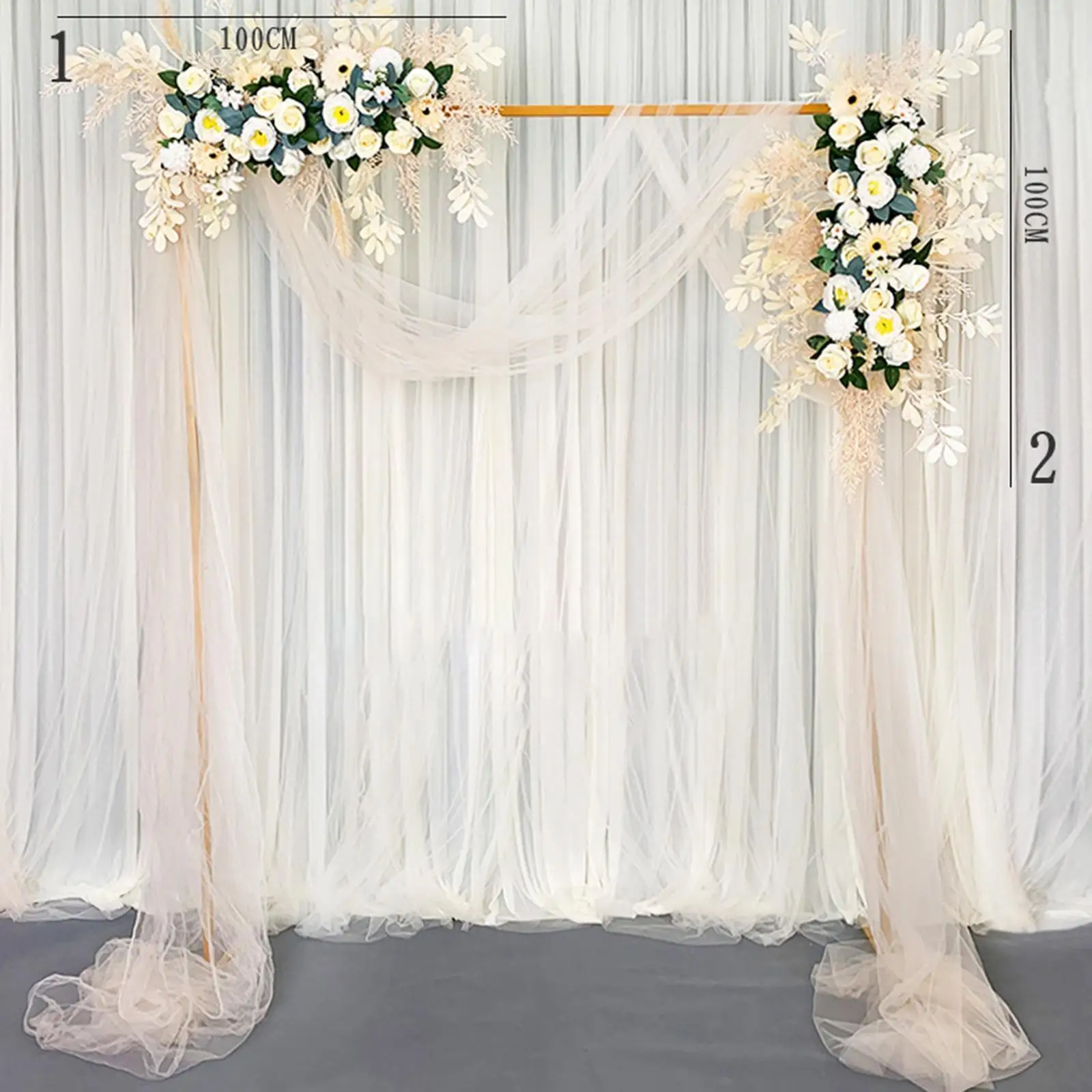 Wedding Arch Backdrop Stand Wedding Arch Stand Luxury Premium Simple Arched Backdrop Frame for Outdoor Graduation Anniversary view 2