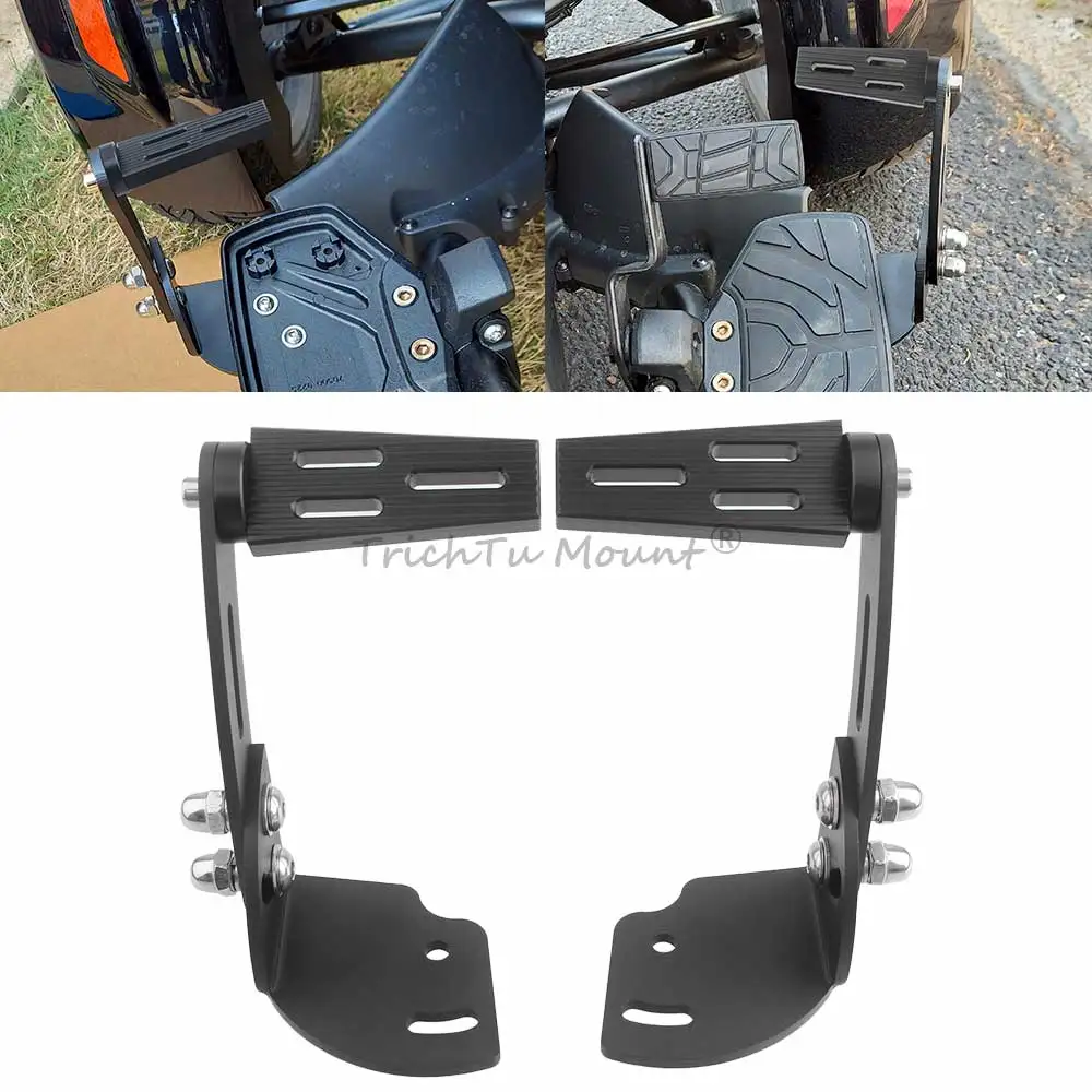 1Pair Driver Highway Floorboard Floor Board Highway Road Pegs Front Highway Peg Compatible With Can-Am Spyder F3 2015-2023 Black