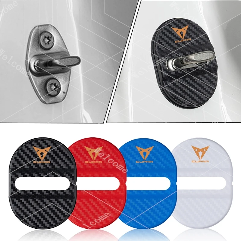 Silicone Car Door Lock Buckle Protection Cover Elastic For Seat Cupra Ateca Born Leon IBIZA Raval Formentor Terramar valve core