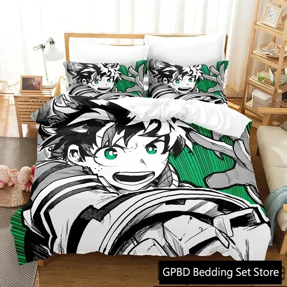 Anime My Hero Academia Supplies Set Duvet Cover Set Bedding Sets Adults Bed With Pillowcases No Filling Luxury Birthday Gifts