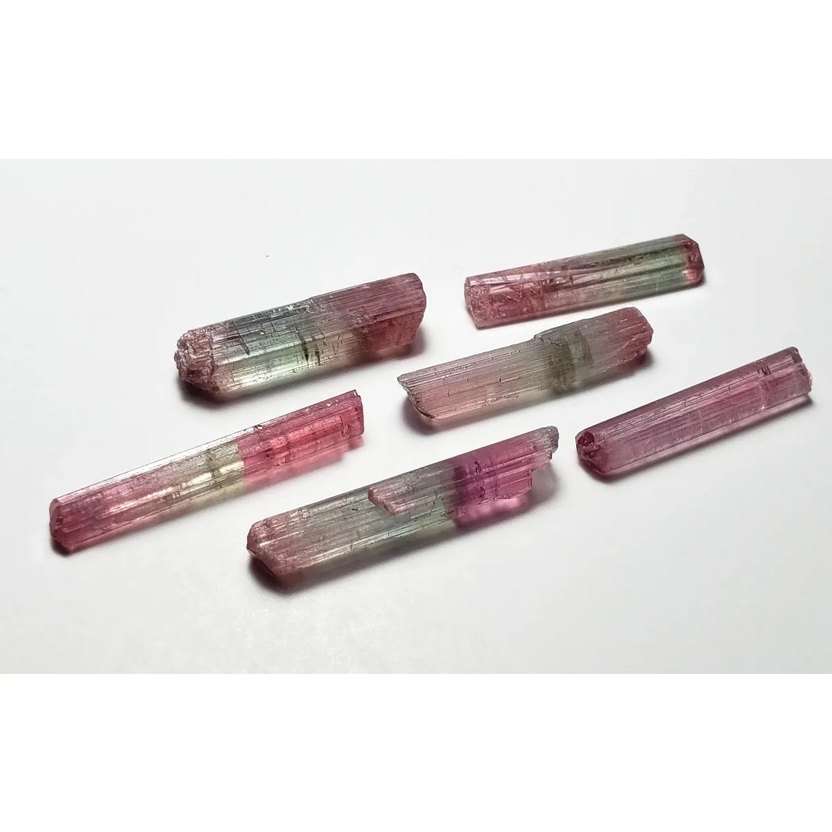 Brazilian Elbaite Rough Crystal Assortment, 10g 5-15mm Colorful Raw Crystals, Display Box for Shelf Decor