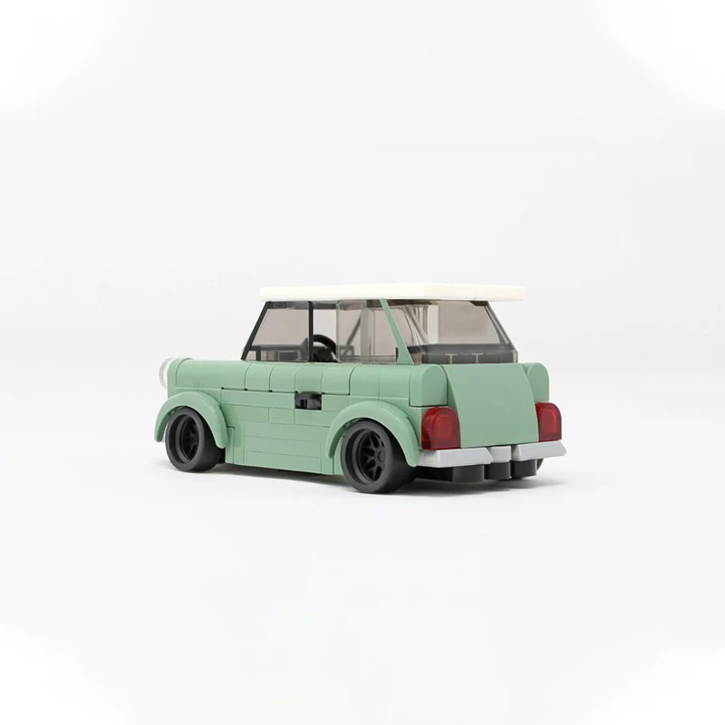138pcs MOC MINI Cooper S City Champions Model Building Blocks Construction Assemble Craft Birthday Education Display Collection