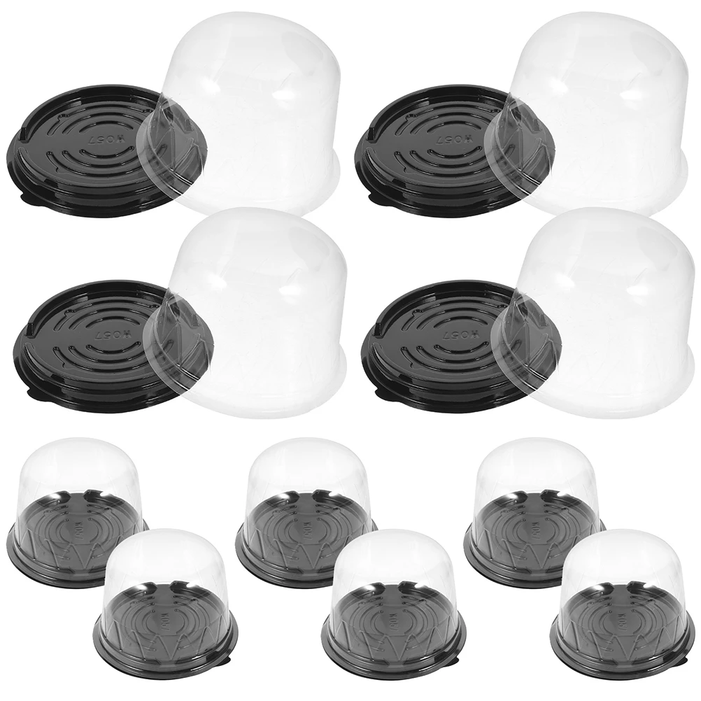 

100Pcs Cake Packaging Boxes Pet Material Food Safe Mini Cupcake Containers Muffin Dome Box Moon Cake Boxes