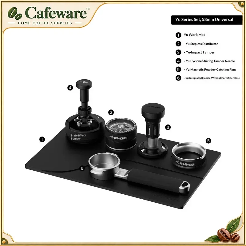 Mhw-3Bomber Espresso Distributor Adjustable Coffee Leveler 58.35Mm Stepless Dosing Tool For Home Coffee Making