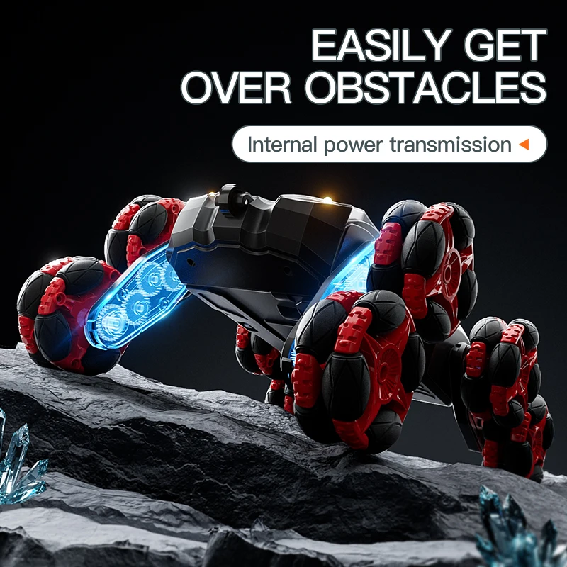 Coche de carreras con control remoto para niños, vehículo de juguete con 8/6 neumáticos, ideal para regalo de cumpleaños