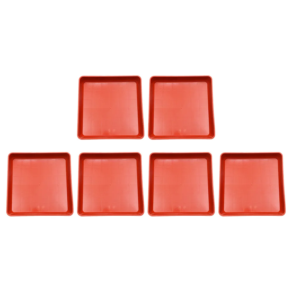 

6pcs Flowerpot Tray High-Quality Plastic Plant Pot Base Durable Lightweight Leak-Proof Water Trays For Succulent Flowerpots