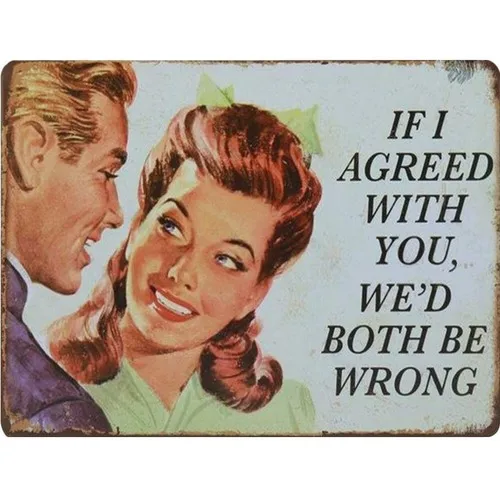 Retro Vintage Wife Husband Marriage Humour Pub Bar Man Cave Garage UK Metal Sign