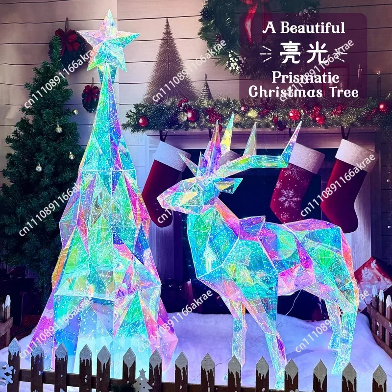 for Changing LED Reindeer Lights Commercial Christmas Decoration For Mall Window Shop Display And Party Decor