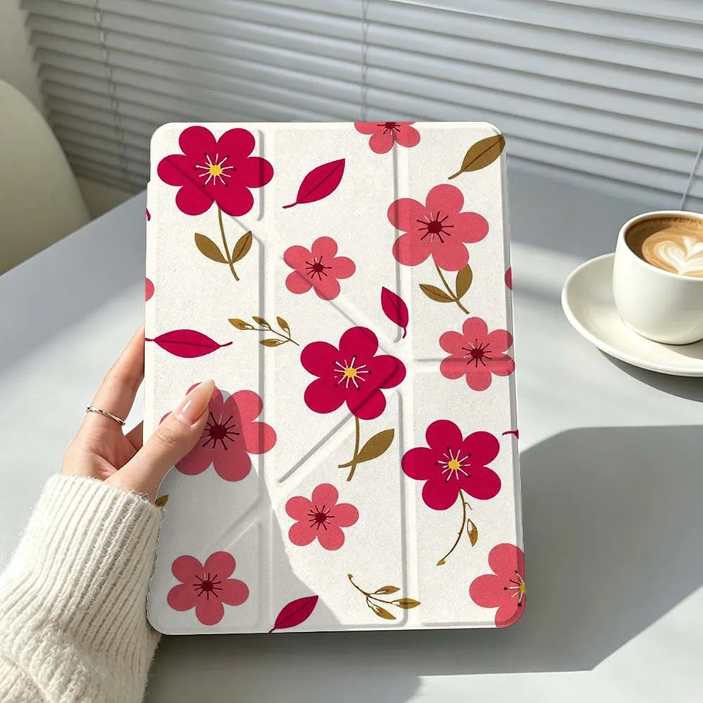 Cartoon Red  Flower For Huawei MatePad Pro SE Honor Pad 9 V9 GT X9 10.8 11 13.2 inch Pro 3Y Tablet Case Cover