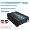 순수 사인파 인버터 5000W 24V 220V 보조베터리 인버터 태양 전지 패널 발전기 12V/36V/48V DC 120V/230V/240V AC 변환기 1