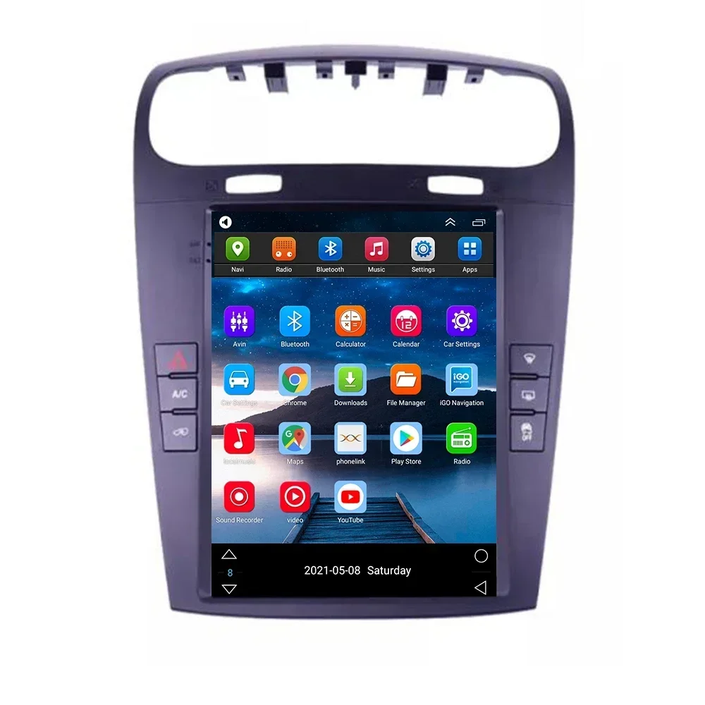 Auto Stereo Tesla Screen Android 13.0 dla Fiat Freemont dla Dodge Journey nawigacja samochodowa GPS Headunit Multimedia Player Radio 5G