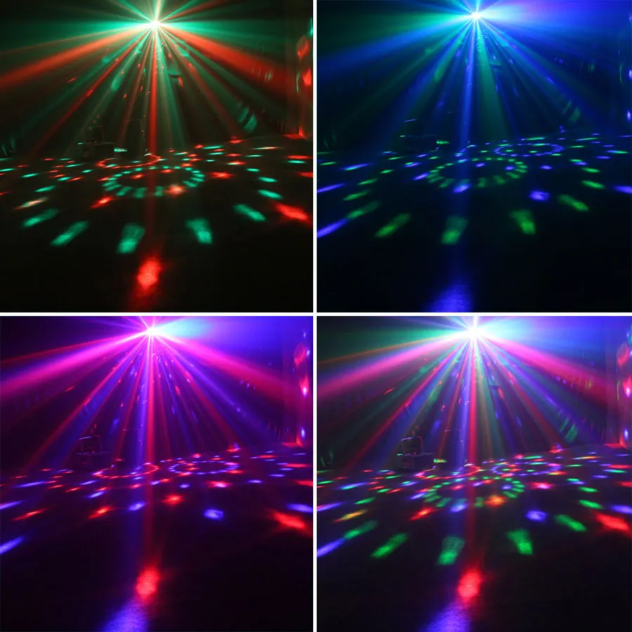 Eshiny Mini 3/6W Crystal Magic Ball Rgb 6 Kleur Led Podium Effect Licht Roterende Full Color Dj serpeling Partij Kamer Disco Bulb Lamp R5