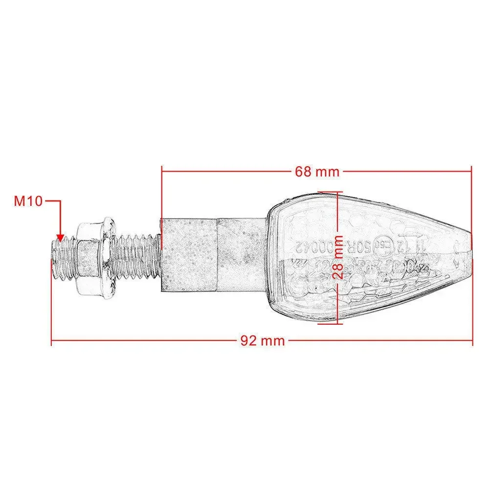 Universal Motorcycle 12V LED Turn Signals Indicators Lamp Blinkers Lights Dual Sport Bike ATV Scooter Off Road