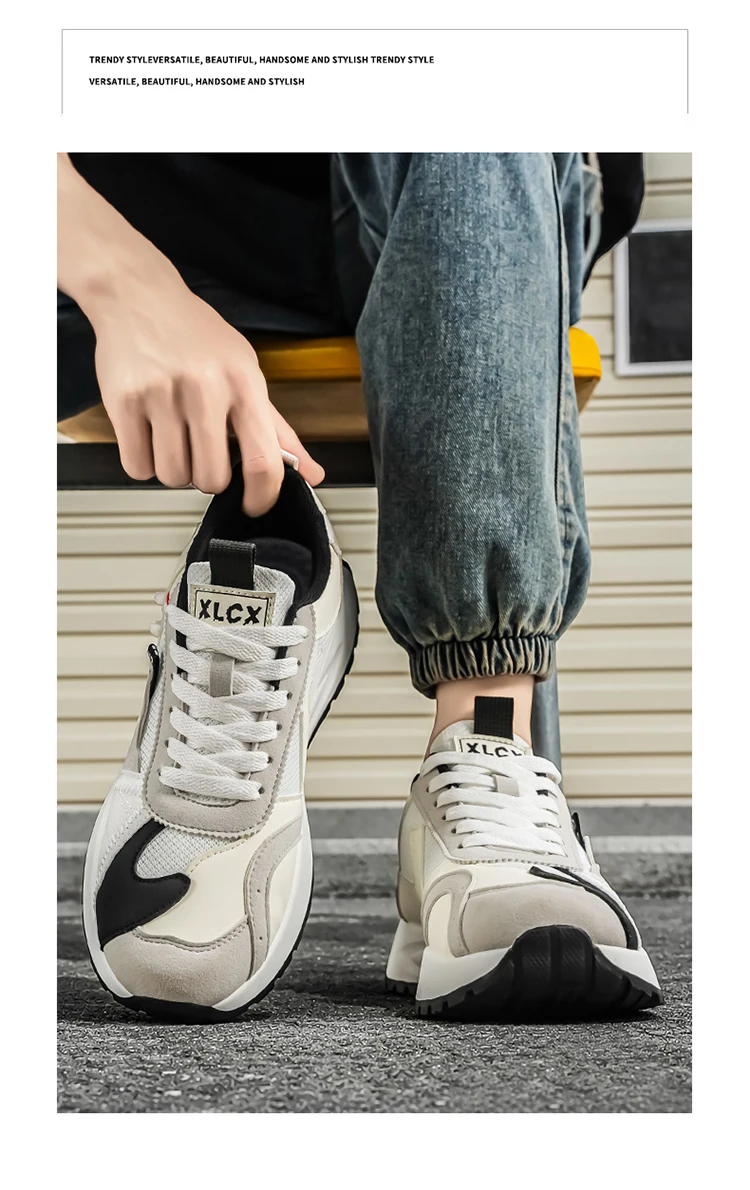 Herren-Freizeitsneaker, leicht, atmungsaktiv, strapazierfähig, modisch, vielseitig einsetzbar für Outdoor-Sport, Campus und Stadt. – Detail 10