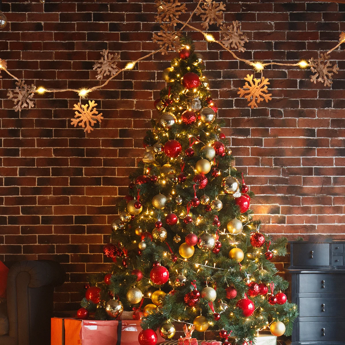 1 Set Snowflake Lamp String Led String Light -Powered Party Decoration For Holiday Wedding Event Indoor Outdoor Lighting