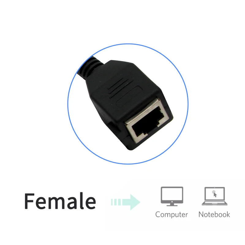 إيثرنت كابل RJ45 الذكور إلى الإناث ل جهاز كمبيوتر شخصي محمول راوتر RJ 45 أسود شبكة الإنترنت Lan كابلات 0.3m 0.6m 1m 1.5m الحبل