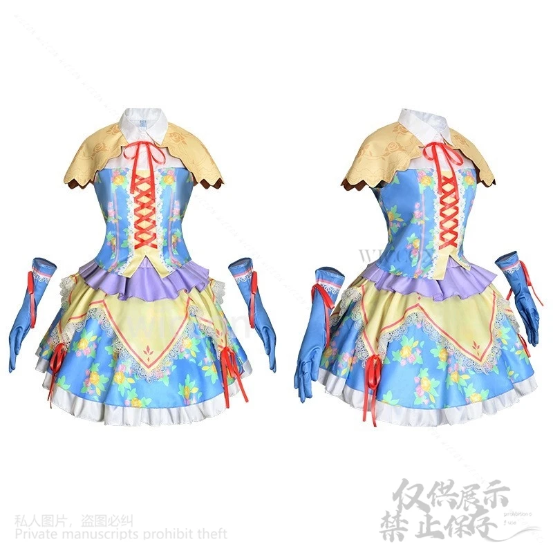 Kiriya Aoi Anime Aikatsu! cosplay Kawaii Idolo giapponese Jirai Kei Costume Abito floreale Lolita Belle ragazze Uniform Parrucche personalizzate