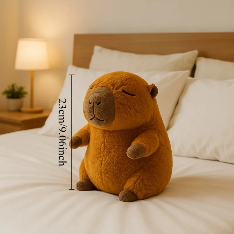 Capivara macio pelúcia fantoche bonito animal brinquedo de pelúcia entretenimento infantil design simples seguro para jovens