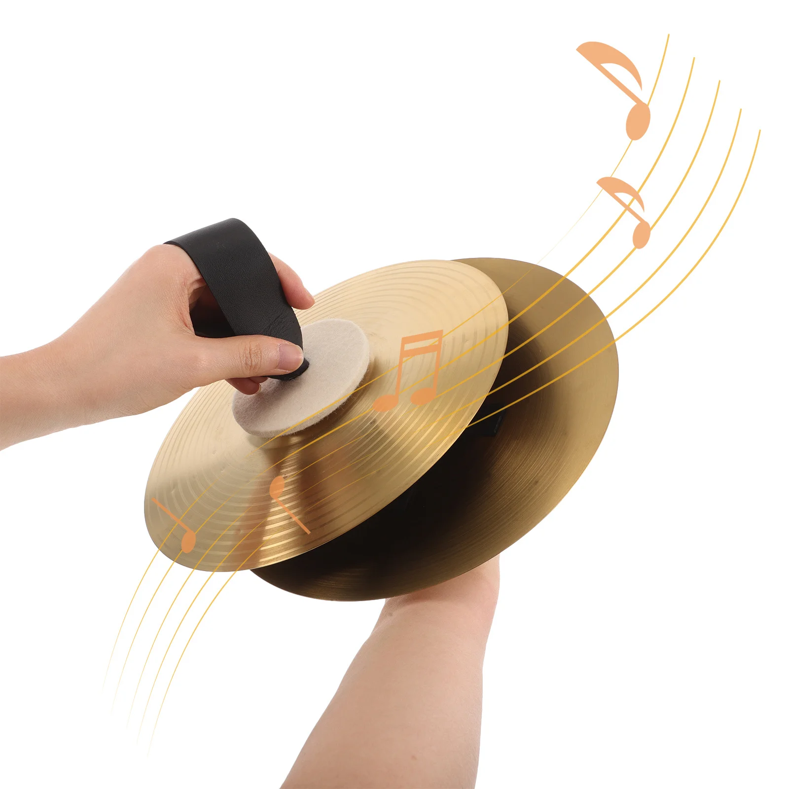 Mini piatti a mano per bambini, metallo lucido, suono chiaro e luminoso, strumento musicale portatile leggero per spettacoli di danza
