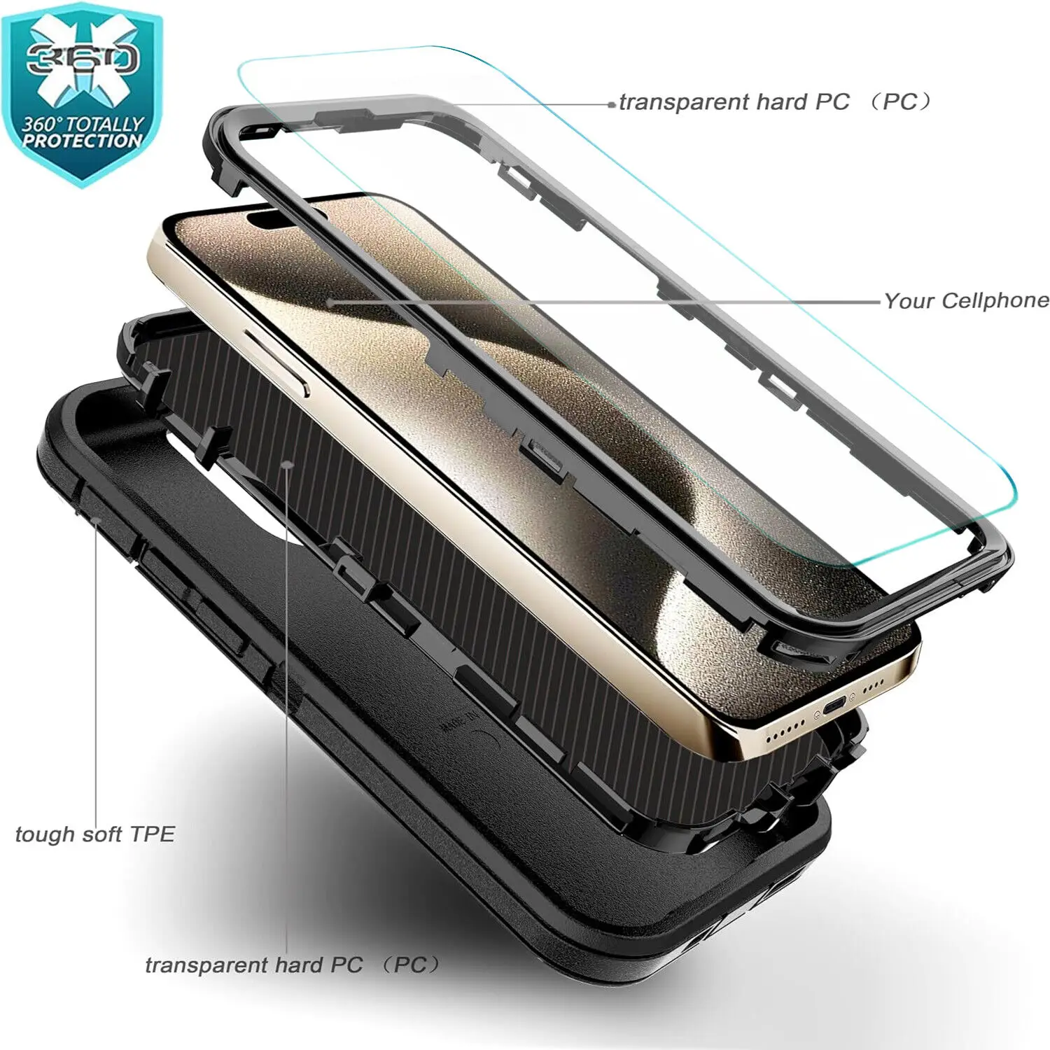 For Samsung Galaxy S10e Case 3 in 1 Heavy Duty Shockproof Rugged Defend Case Cover
