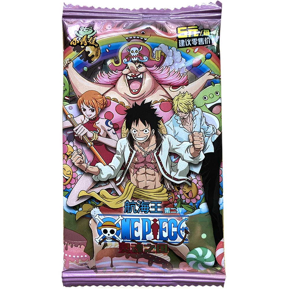 Mała żaba jednoczęściowe karty kolekcjonerskie OP-5M02 Booster Box Anime Luffy Zoro Nami bawiące karty do gry zabawki Doujin i hobby prezent