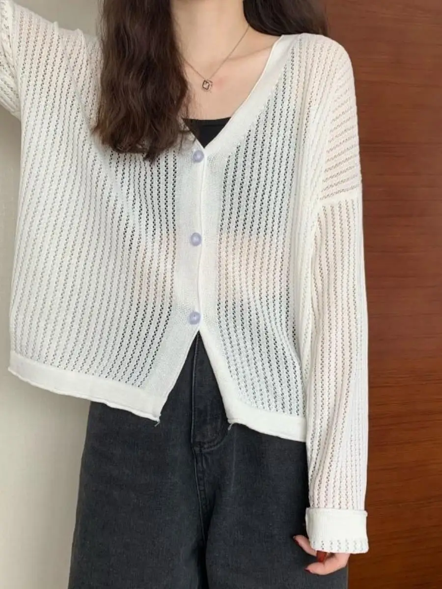 sueter-leve-de-malha-vazada-de-manga-longa-para-ar-condicionado-novo-estilo-de-verao-conjunto-de-duas-pecas-roupa-de-prote